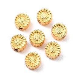 Crémaillère perles en alliage placage, sans cadmium et sans plomb, Plaqué longue durée, fleur, couleur or mat, 5.5x3.5mm, Trou: 1.2mm