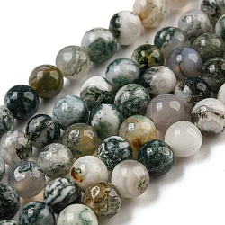 Fili di perline rotonde di pietre preziose rotonde di agata naturale, 6.5mm, Foro: 1 mm, circa 63pcs/filo, 15.5 pollice