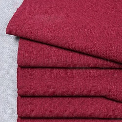 Tela de lino de algodón, funda de sofá, Accesorios de la ropa, de color rojo oscuro, 29~30x19~20x0.07 cm