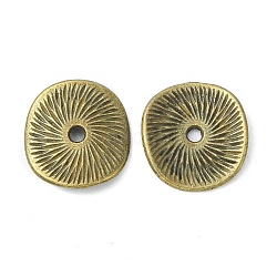 Tibetischer stil legierung perlen, Bleifrei und cadmium frei, Antik Bronze, ca. 15 mm lang, 14 mm breit, 1 mm dick, Bohrung: 2 mm