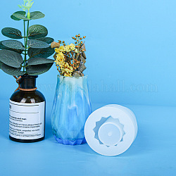 DIYの食品グレードのシリコン花瓶型  レジン型  UVレジン用  エポキシ樹脂工芸品作り  ホワイト  105x70mm