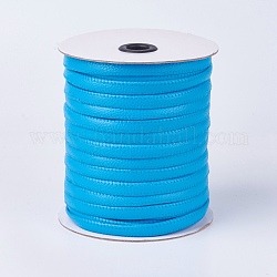 Flat Imitation Leather Cords, Light Blue, 10x2mm, about 50m/roll(54.68yards/roll)