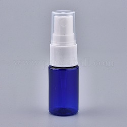 Botellas de spray de plástico para mascotas portátiles vacías, atomizador de niebla fina, con tapa antipolvo, botella recargable, azul, 7.55x2.3cm, capacidad: 10ml (0.34 fl. oz)