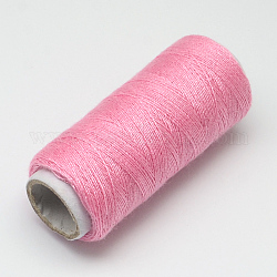 Cordones de hilo de coser de poliéster 402 para tela o diy artesanal, rosa perla, 0.1mm, aproximamente 120 m / rollo, 10 rollos / bolsa