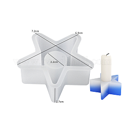 DIY Candle Holder Silicone Molds, Resin Plaster Cement Casting Molds, Star, 72x69x27mm, Inner Diameter: 22mm