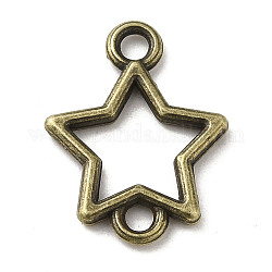Ciondoli connettore in lega in stile tibetano,  cadmio& piombo libero, stella, bronzo antico, 15.5x11.5x1.5mm, Foro: 1.8 mm
