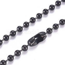 304 collar de cadena de bolas de acero inoxidable, con conectores de la cadena de bola, gunmetal, 17.7 pulgada (45 mm), 4mm