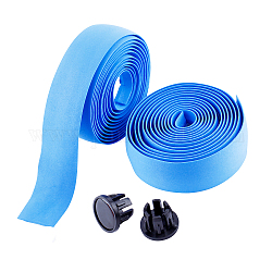 Banda antideslizante eva, tapón de plástico, accesorios para bicicletas, azul dodger, 29x3 mm 2 m / rollo, 2 rollos / set