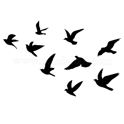 Superdant 9 Stück schwarze Vögel Wandaufkleber fliegender Vogel Thema Wanddekoration Friedenstaube Wandaufkleber DIY Dekor Kunst Aufkleber für Zuhause Schlafzimmer Wohnzimmer Dekoration