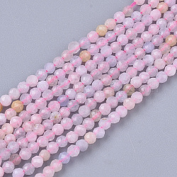 Fili di perline morganite naturale, sfaccettato, tondo, 2mm, Foro: 0.3 mm, circa 199pcs/filo, 15.35 pollice (39 cm)