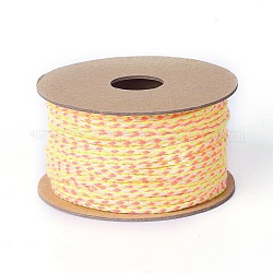 Хлопковый шнур макраме, плетеная веревка, для настенного крепления, ремесла, Подарочная упаковка, красочный, 2 мм, около 21.87 ярда (20 м) / рулон