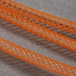 Cable de hilo de plástico neto, naranja oscuro, 16mm, 28 yardas