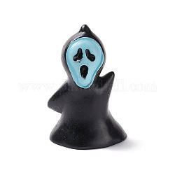 Хэллоуин тема мини смолы украшения домашнего дисплея, призрак, чёрные, 28x25.5x43 мм