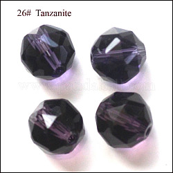 Imitation Austrian Crystal Beads, Grade AAA, Faceted, Round, DarkSlate Blue, 6mm, Hole: 0.7~0.9mm