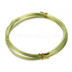 Round Aluminum Craft Wire, for Beading Jewelry Craft Making, Yellow Green, 20 Gauge, 0.8mm, 10m/roll(32.8 Feet/roll)