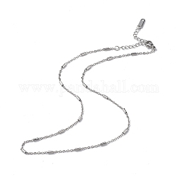304 collana a catena a maglie di colonna in acciaio inossidabile per uomo donna, colore acciaio inossidabile, 15.98 pollice (40.6 cm)