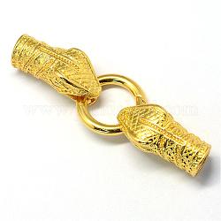 Anelli di chiusura a molla in lega, o anelli, con estremità del cavo, serpente, oro, 6 gauge, 81mm