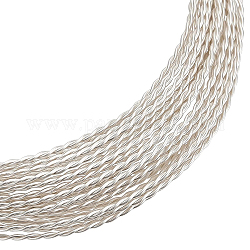 Benecreat 20 Gauge anlaufbeständiger Messing-Basteldraht, 15 Fuß langer, rund gedrehter Schmuckdraht für die Herstellung von Halsketten, Armbändern und anderen handgefertigten Projekten