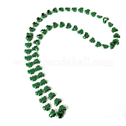 Пластиковые цепочки с клеверным звеном на день святого патрика, зелёные, 33.07 дюйм (84 см), 13 мм