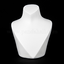 樹脂製V型ネックモデルディスプレイスタンド  ホワイト  10.9x13.2x16.6cm