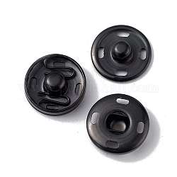 202 Stainless Steel Snap Buttons, Garment Buttons, Sewing Accessories, Electrophoresis Black, 15x5.5mm