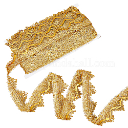 Cintas de poliéster, con paillettes, triángulo, oro, 1-5/8 pulgada (40 mm), alrededor de 14.22 yarda (13 m) / bolsa