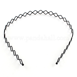 Haar Accessoires Eisen welliges Haarband Zubehör, Schwarz, 130 mm