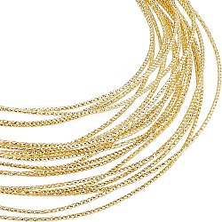 Текстурированная круглая латунная пружинная проволока, золотые, 1 мм