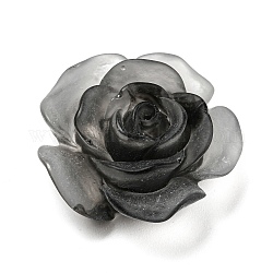 Кабошоны из черной смолы, для изготовления ювелирных изделий, цветок, 22.5x22x10 мм