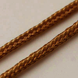 Hilos trenzados de nailon, cordón de nudo chino, redondo, Perú, 1.5mm, alrededor de 200.00 yarda (182.88 m) / rollo