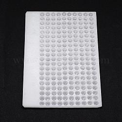 Tavole di plastica contatore perline, per contare 10 mm 200 perline, rettangolo, bianco, 22.3x14.8x0.7cm, formato del branello: 10mm