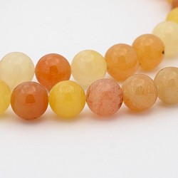 Jade topaze naturelle chapelets de perles rondes, 3mm, Trou: 0.6~0.7mm, Environ 135 pcs/chapelet, 15.7 pouce