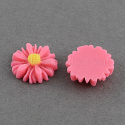 Flatback Hair & Costume Accessories Ornaments Resin Flower Daisy Cabochons, Hot Pink, 13x4mm