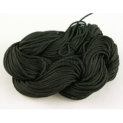 Нейлоновая нить, нейлоновая нить для плетения браслета, чёрные, 1.5 мм, 14м / партия