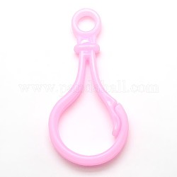 Accessoires de homard fermoir porte-clés en plastique en forme d'ampoule, rose, 51x25x3mm