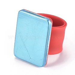 Bracelet magnétique en silicone, pour tenir des épingles à cheveux et des pinces métalliques, rouge, 9-1/2 pouce (24 cm), 28mm