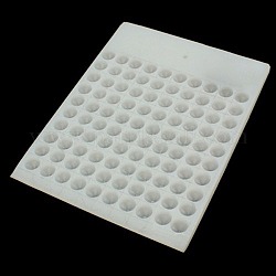 Kunststoff-Kügelchen Zählerkarten, zum Zählen von 10mm 100 Perlen, weiß, 115x150x8 mm, Korngröße: 10mm