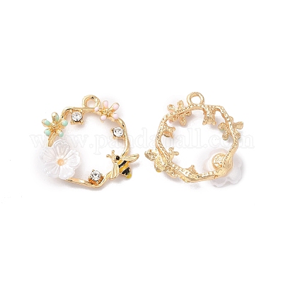 Подвески из эмали и сплава PALLOY-D016-26G-01-1