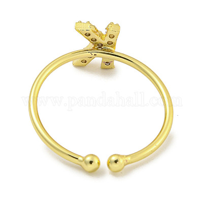 Латунные открытые манжеты для женщин RJEW-F162-02G-K-1