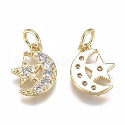 Латунные микро проложить кубического циркония подвески X-ZIRC-F111-20G-1