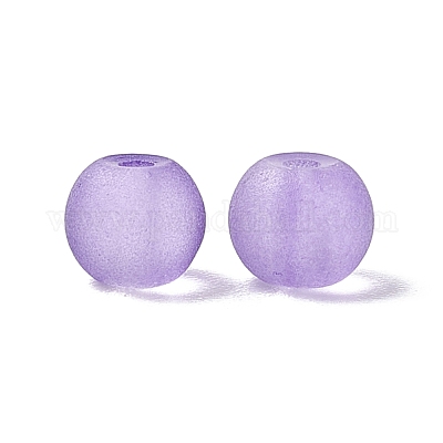 500шт 3 стильные прозрачные бусины из матового стекла FGLA-FS0001-01-1