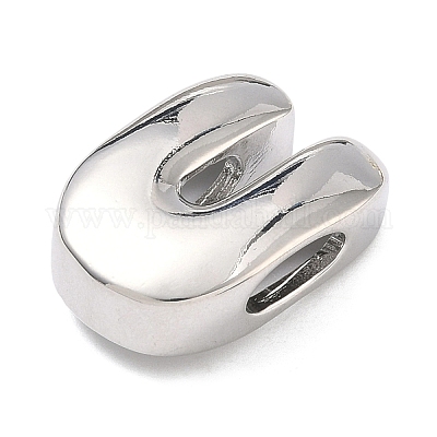 Латунные бусины с инициалами&nbsp;KK-B167-27P-01U-1