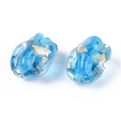 Ручной работы золотые и серебряные шарики фольги стекла FOIL-N030-02D-1