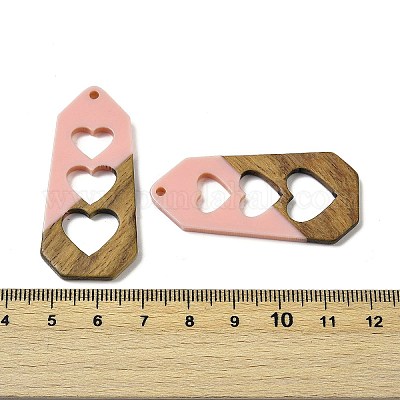 Подвески из смолы и ореха WOOD-I013-06C-1