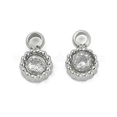 Подвески из нержавеющей стали 304 с микропаве из кубического циркония STAS-I325-024P-1