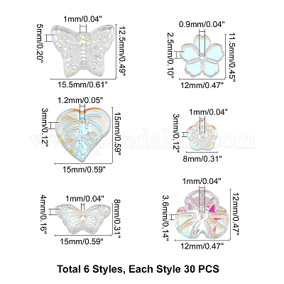 Прозрачные стеклянные бусины GLAA-PH0001-14-1