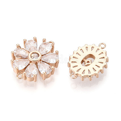 Подвески-звенья/соединители из латуни с кубическим цирконием KK-T072-45G-1