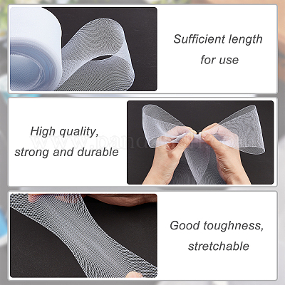 25 ярд полиэстеровых декоративных сетчатых лент OCOR-NB0001-71B-1