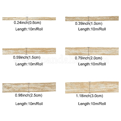 6 рулон 6-х видов плетеной мешковины&nbsp;OCOR-YW0001-22-1