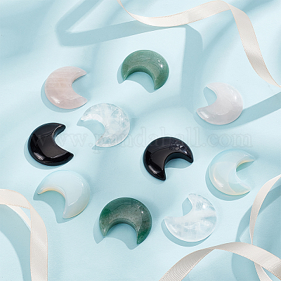 10 шт. 5 стиля кабошонов из натуральных и синтетических смешанных драгоценных камней G-HY0001-05-1